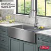 36” Retrofit Farmhouse Apron Front 16 Gauge Stainless Steel Single Bowl Kitchen Sink for Undermount / Drop-In Installation with Accessories